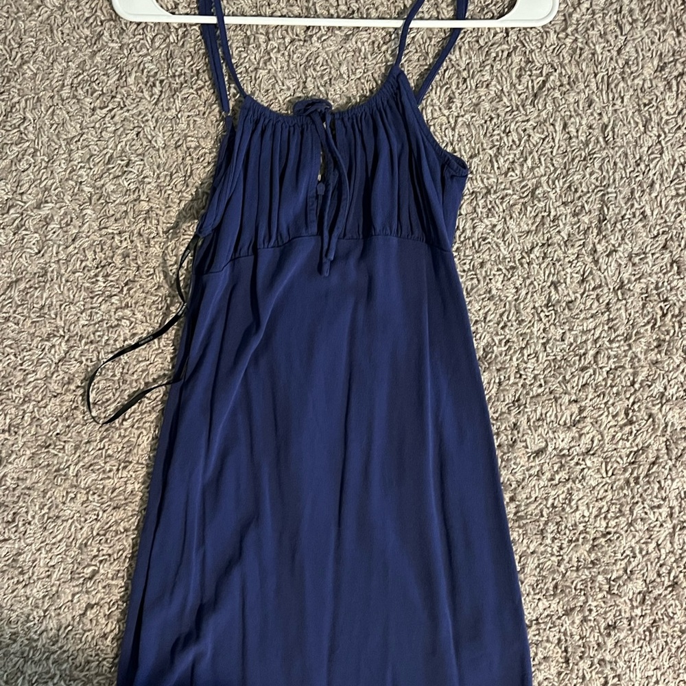 Navy Blue Spaghetti Strap Dress